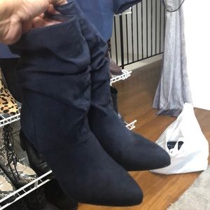 Navy blue boots brand new never worn